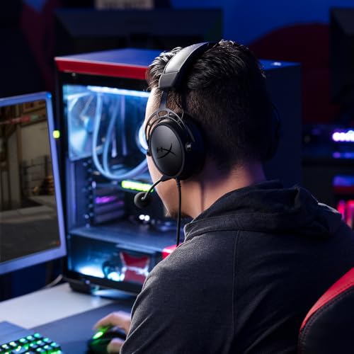 HyperX Cloud Alpha Gaming Headset, Over-Ear, 50 mm Dual-Chamber-Treiber, Memory Foam, Aluminiumrahmen, abnehmbares Noise-Cancelling Mikrofon, 3,5 mm Klinke, PC/PS5/PS4/Xbox/Switch, Schwarz-Rot Bild 3