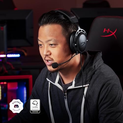 HyperX Cloud Alpha Gaming Headset, Over-Ear, 50 mm Dual-Chamber-Treiber, Memory Foam, Aluminiumrahmen, abnehmbares Noise-Cancelling Mikrofon, 3,5 mm Klinke, PC/PS5/PS4/Xbox/Switch, Schwarz-Rot Bild 4