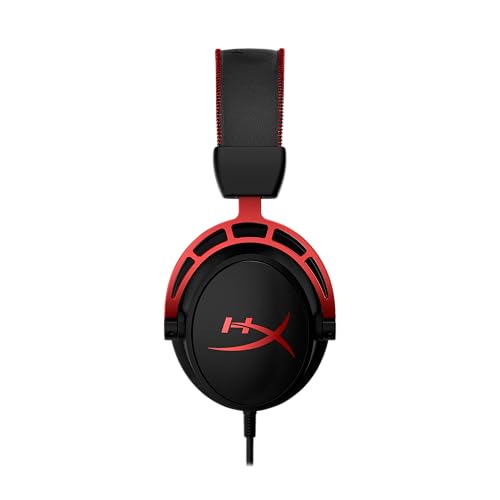 HyperX Cloud Alpha Gaming Headset, Over-Ear, 50 mm Dual-Chamber-Treiber, Memory Foam, Aluminiumrahmen, abnehmbares Noise-Cancelling Mikrofon, 3,5 mm Klinke, PC/PS5/PS4/Xbox/Switch, Schwarz-Rot Bild 6