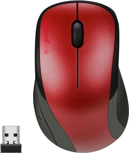 Speedlink KAPPA Mouse wireless - leichte USB Maus kabellos mit 2.4G USB-Empfänger, PC Maus ohne Kabel für PC, Laptop und Notebook, Büro, Office, 1200dpi, rot Bild 6