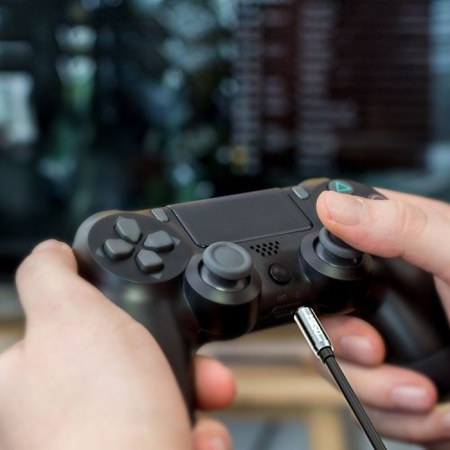MillSO Combo Audio Adapter - 3.5mm Y Splitter für PC Gaming Kophörer (2x3 Pole Buchse auf 1x4 Pole Stecker) Klinke Headset Adapter für Xbox One, PS4, Smartphones und Laptop Bild 4