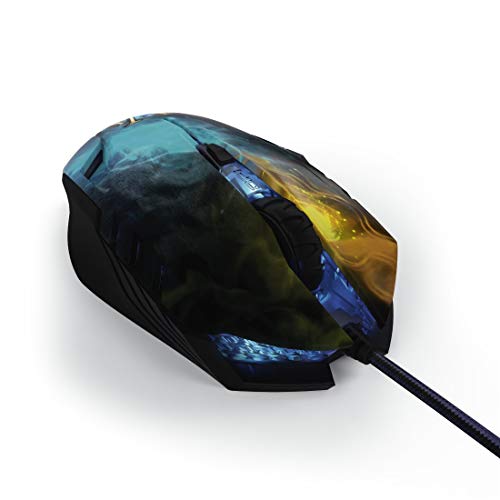 uRage Morph - Magic Gaming-Maus (2 m Kabel, USB, DPI verstellbar bis 2400, 5 programmierbare Tasten, LED) schwarz/gelb/blau Bild 1