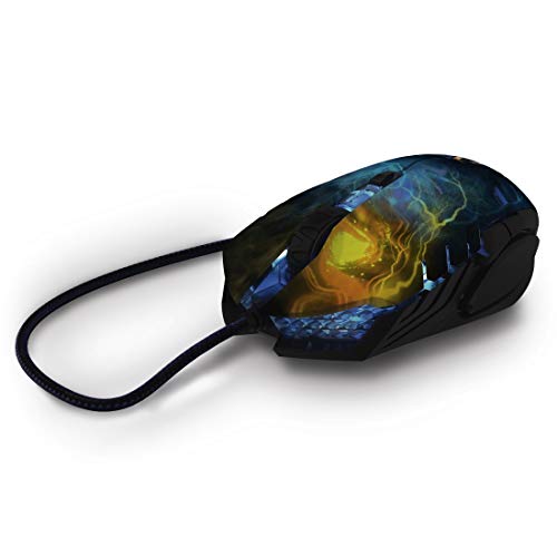 uRage Morph - Magic Gaming-Maus (2 m Kabel, USB, DPI verstellbar bis 2400, 5 programmierbare Tasten, LED) schwarz/gelb/blau Bild 2