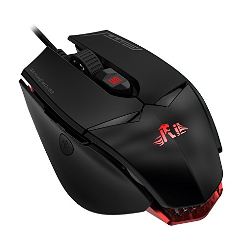 Rii Gaming M01 Laser - Programmierbare Gaming Maus, 12.000 DPI, 16.8 Millionen Farben LED Hintergrundbeleuchtung, professionell, verkabelt Bild 1