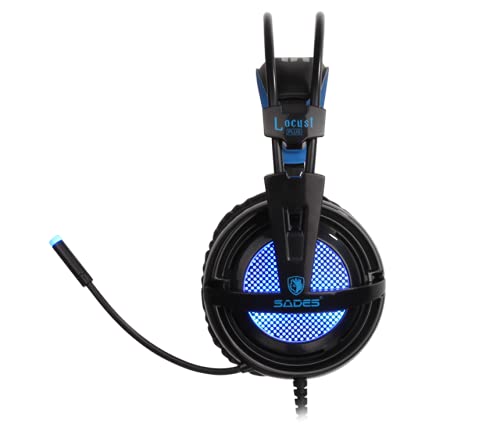 Locust Plus PC Gaming Headset SA-904 Virtual 7.1 Surround Sound und RGB Licht auf Ohrmuscheln Bild 3