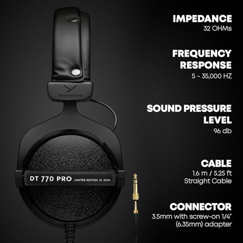 beyerdynamic DT 770 Pro Limited Edition Professioneller Studio-Kopfhörer Kopfhörer 32 OHM grau Bild 3