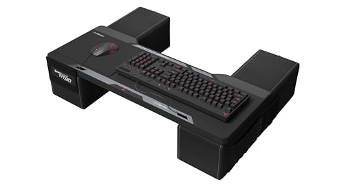 Couchmaster CYCON² Titan Black Edition, Gaming Lapdesk für Maus & Tastatur, ergonomische Gaming Station für Couch und Sofa, aus Nappa Leder, mit 6 USB-3.0-Ports Bild 2