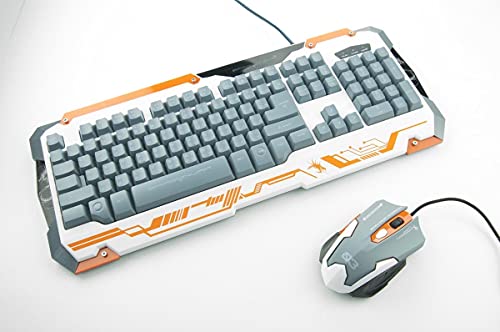 Dragonwar Sencaic Combo LED Gaming Mouse 3200 DPI / 6 Buttons + Backlight Semi Mechanical Gaming Keyboard White QWERTY with 8 programmable Keys and numpad Bild 3
