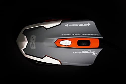 Dragonwar Sencaic Combo LED Gaming Mouse 3200 DPI / 6 Buttons + Backlight Semi Mechanical Gaming Keyboard White QWERTY with 8 programmable Keys and numpad Bild 5