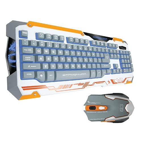 Dragonwar Sencaic Combo LED Gaming Mouse 3200 DPI / 6 Buttons + Backlight Semi Mechanical Gaming Keyboard White QWERTY with 8 programmable Keys and numpad Bild 7