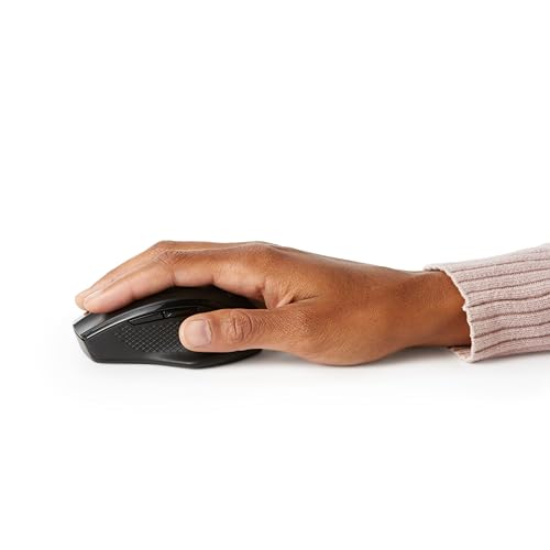 Amazon Basics Ergonomische kabellose USB Maus - DPI einstellbar - Schwarz Bild 3