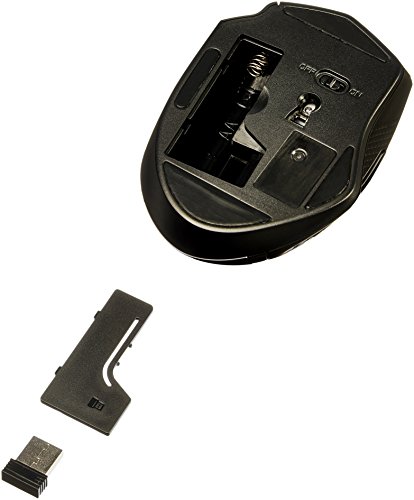 Amazon Basics Ergonomische kabellose USB Maus - DPI einstellbar - Schwarz Bild 5