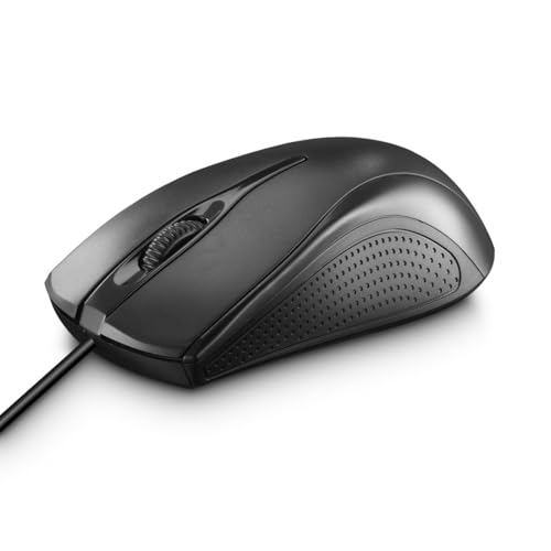 Hama Computermaus mit Kabel (Maus mit 3 Tasten für PC, Laptop oder Notebook, geeignet für Rechts- und Linkshänder, 1000 DPI, Betriebssysteme: Windows 11/10/8/7/Vista/XP, MAC OS 10.10 oder höher) Bild 1