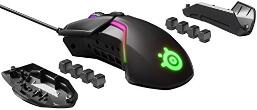 SteelSeries Rival 600 – Gaming-Maus – 12.000 CPI TrueMove3+ Dual Optical Sensor – 0,05 Lift-off-Distanz – Gewichtssystem – RGB-Beleuchtung, Schwarz Bild 6