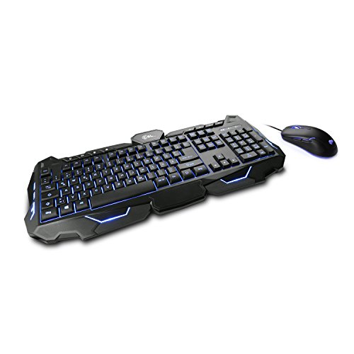 CSL Morpheus - Gaming Tastatur & Maus Set | LED-Beleuchtung | RGB | schwarz | QWERTZ-Tastenlayout | 2400 DPI Bild 1