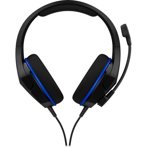 HyperX Cloud Stinger Core Gaming-Headset, Over-Ear, 40-mm-Treiber, integrierte Kabelsteuerung, kompatibel mit PS5, PS4, PS4 Pro und PC, flexibles Mikrofon, Schwarz-Blau Bild 2