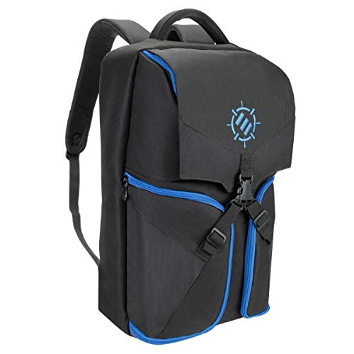 ENHANCE Gaming-Rucksack für Laptop, mit Universal-Konsole für PS4, PS5 und Computer, Arsenal-Hardware-Aufbewahrung für Controller, Kopfhörer, Spiele, Mäuse, Blau Bild 1
