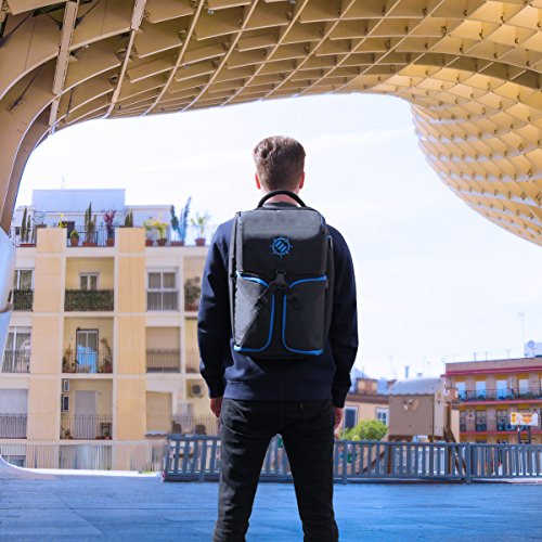 ENHANCE Gaming-Rucksack für Laptop, mit Universal-Konsole für PS4, PS5 und Computer, Arsenal-Hardware-Aufbewahrung für Controller, Kopfhörer, Spiele, Mäuse, Blau Bild 6