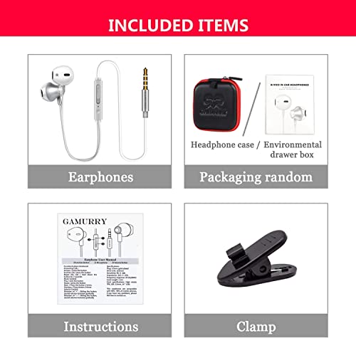 GAMURRY Kabelgebundene In Ear 3,5 mm Klinke Kopfhörer, Stereo Ohrhörer mit Mikrofon & Fernsteuerung Bass-Sound Ohrhörer, HD-Anrufe, Geräuschunterdrückung, Für Android Iso Windows, Smartphones, MP3 Bild 6