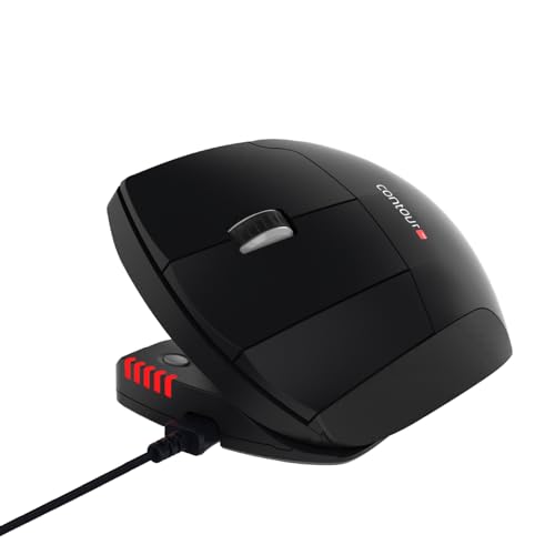 Contour Unimouse | Preisgekrönte ergonomische Computermaus mit Daumenauflage | Kabelmaus | Vertikale Maus für Linkshänder | Anpassbarer Winkel 35-70 Grad | 6 Tasten + Scroll-Rad | Für Windows + Mac Bild 1