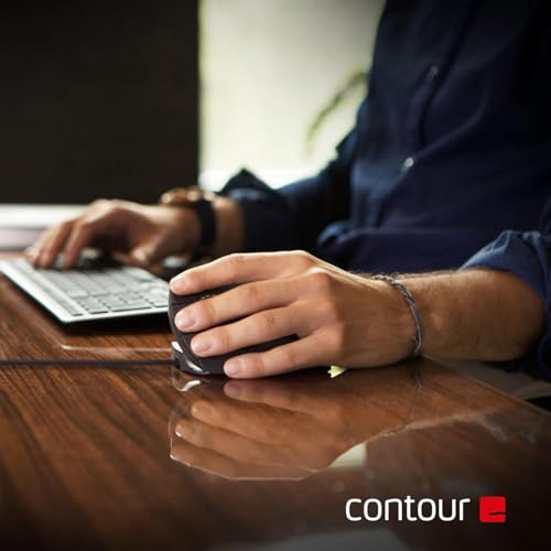 Contour Unimouse | Preisgekrönte ergonomische Computermaus mit Daumenauflage | Kabelmaus | Vertikale Maus für Linkshänder | Anpassbarer Winkel 35-70 Grad | 6 Tasten + Scroll-Rad | Für Windows + Mac Bild 4