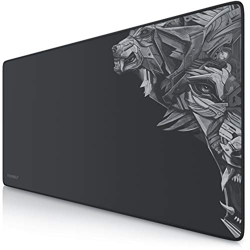 Titanwolf - Gaming Mauspad - 900 x 400 x 4mm - XXL Mousepad - Tischunterlage extra großes Mauspad Motiv - verbessert Präzision und Geschwindigkeit Bild 1