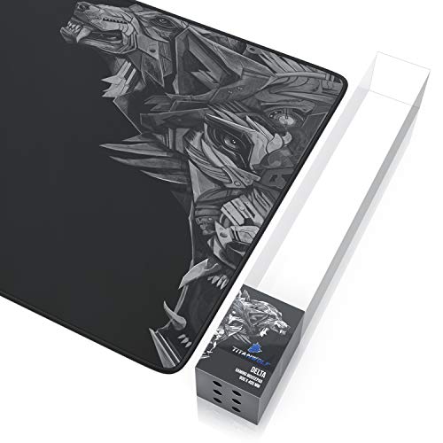 Titanwolf - Gaming Mauspad - 900 x 400 x 4mm - XXL Mousepad - Tischunterlage extra großes Mauspad Motiv - verbessert Präzision und Geschwindigkeit Bild 6