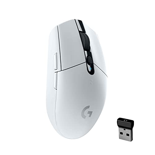 Logitech G G305 LIGHTSPEED kabellose Gaming-Maus mit HERO 12K DPI Sensor, Wireless Verbindung, 6 programmierbare Tasten, 250 Stunden Akkulaufzeit, Leichtgewicht, PC/Mac - Weiß Bild 4