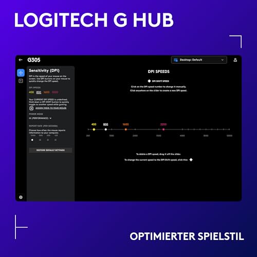Logitech G G305 LIGHTSPEED kabellose Gaming-Maus mit HERO 12K DPI Sensor, Wireless Verbindung, 6 programmierbare Tasten, 250 Stunden Akkulaufzeit, Leichtgewicht, PC/Mac - Weiß Bild 6