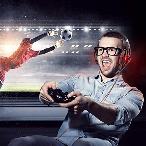 DIZA100 Gaming Headset for PS4 Xbox One PC, Gaming Headphones with Microphone, LED Light Bass Surround, Aluminium Housing for Computer, Laptop, Mac, Nintendo, Switch Games Bild 7