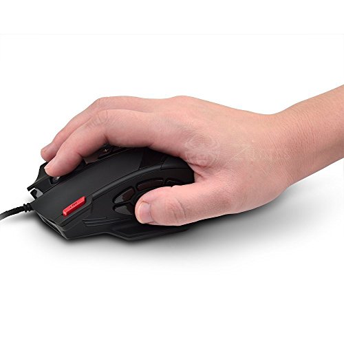Zelotes Ergonomische Gaming-Maus, Kabelgebunden, 12 Programmierbare Tasten, 4000 DPI Computermaus, Optische USB-Maus für PC, Mac Bild 6