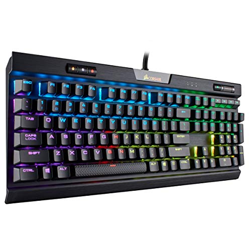 Corsair K70 RGB MK.2 Mechanische Gaming-Tastatur – USB Passthrough & Media Controls – Taktil & leise – Cherry MX Brown – RGB LED-Hintergrundbeleuchtung (CH-9109012-NA) Bild 1