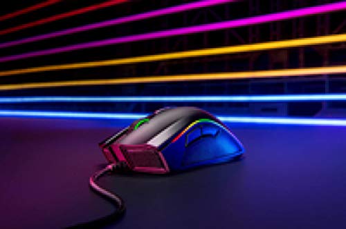 Razer Mamba Elite - Kabelgebundene Gaming Maus mit Chroma RGB Beleuchtung für PC / Mac (Optischer 5G-Sensor, mechanische Switches, 9 programmierbare Tasten) Schwarz Bild 2