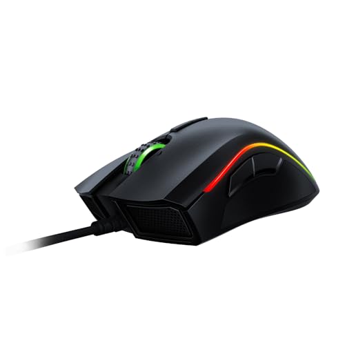 Razer Mamba Elite - Kabelgebundene Gaming Maus mit Chroma RGB Beleuchtung für PC / Mac (Optischer 5G-Sensor, mechanische Switches, 9 programmierbare Tasten) Schwarz Bild 3