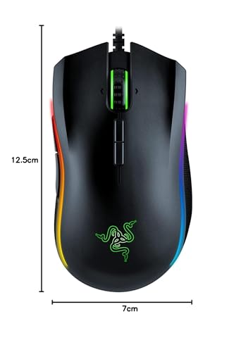 Razer Mamba Elite - Kabelgebundene Gaming Maus mit Chroma RGB Beleuchtung für PC / Mac (Optischer 5G-Sensor, mechanische Switches, 9 programmierbare Tasten) Schwarz Bild 6