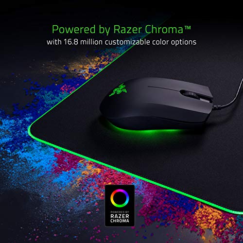 Razer Goliathus Extended Chroma - Extra große weiche XXL Gaming Maus-Matte mit RGB Beleuchtung (Kabelhalterung, Stoff-Oberfläche, gesteppter Rand, optimiert für alle Mäuse) Schwarz Bild 2