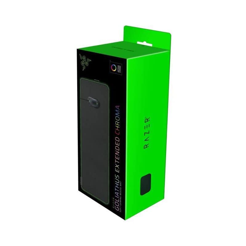 Razer Goliathus Extended Chroma - Extra große weiche XXL Gaming Maus-Matte mit RGB Beleuchtung (Kabelhalterung, Stoff-Oberfläche, gesteppter Rand, optimiert für alle Mäuse) Schwarz Bild 4