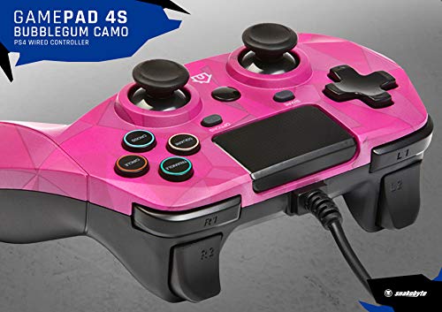 snakebyte PS4 Controller -pink- kabelgebundener Controller kompatibel mit PlayStation 4 / PS4 Slim / Pro / PS3, Analoge Dual Joysticks, 3m Kabellänge, TÜV Süd-geprüft & 5 Jahre Garantie Bild 3