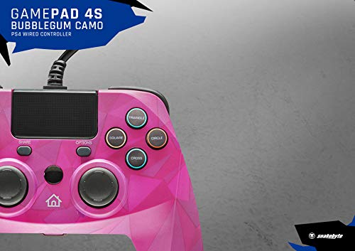 snakebyte PS4 Controller -pink- kabelgebundener Controller kompatibel mit PlayStation 4 / PS4 Slim / Pro / PS3, Analoge Dual Joysticks, 3m Kabellänge, TÜV Süd-geprüft & 5 Jahre Garantie Bild 4