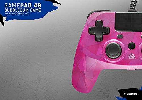 snakebyte PS4 Controller -pink- kabelgebundener Controller kompatibel mit PlayStation 4 / PS4 Slim / Pro / PS3, Analoge Dual Joysticks, 3m Kabellänge, TÜV Süd-geprüft & 5 Jahre Garantie Bild 5