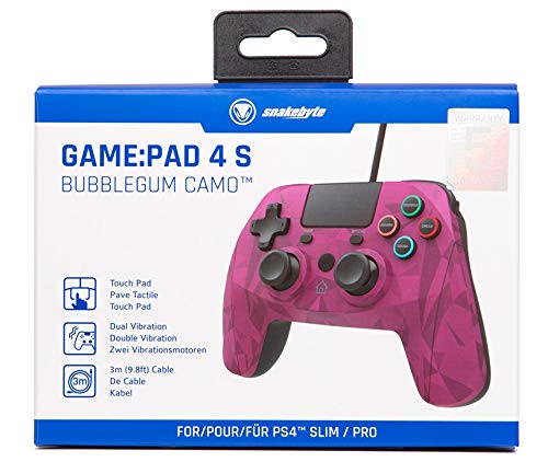snakebyte PS4 Controller -pink- kabelgebundener Controller kompatibel mit PlayStation 4 / PS4 Slim / Pro / PS3, Analoge Dual Joysticks, 3m Kabellänge, TÜV Süd-geprüft & 5 Jahre Garantie Bild 6