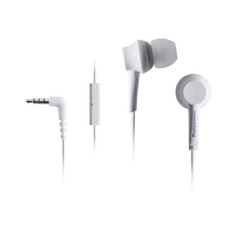 Panasonic RP-TCM115E-W In-Ear Kopfhörer - Headset, Mobiletelefonie, wechselbare Pass-Stücke (S/M/L), weiß, 3.5mm Jack Bild 1
