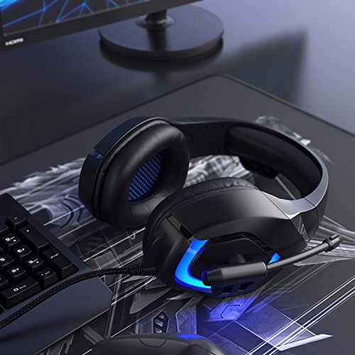 CSL - USB Gaming PC Headset mit Mikrofon - Kabelfernbedienung Externe Soundkarte - Mikrofon flexibel einklappbar - für Gaming Musik Internet-Telefonie - LED-Beleuchtung - für PC Mac Bild 7
