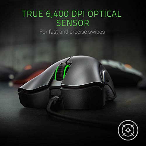 Razer DeathAdder Essential – 6.400 DPI Optical Sensor - 5 Hyperresponse Tasten - Gaming & Esports Maus - Ergonomischer Formfaktor Bild 2