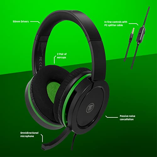 snakebyte Xbox One HEADSET X PRO - Stereo Gaming Headset mit Mikrofon für die XBOX One / XBOX One X, 3,5mm Audio Stecker, kompatibel mit PC, PS4, VOIP, Telefonkonferenzen, VideoCall, Skype, Zoom, uvm Bild 5
