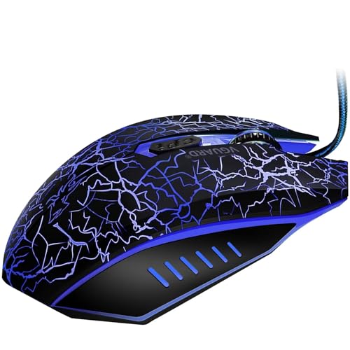 VGUARD Gaming Maus, Wired Hohe Präzision Optische Professionelle Wired Gaming Maus mit 6 Tasten/7-Modi LED Design für pro Gamer - Schwarz Bild 7