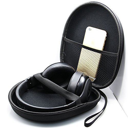 Kopfhörer Tasche für on Ear/Over Ear Headset, Ohrhörer Schutzhüllen Case, 21 x 18.5 x 6cm, schwarz Bild 1