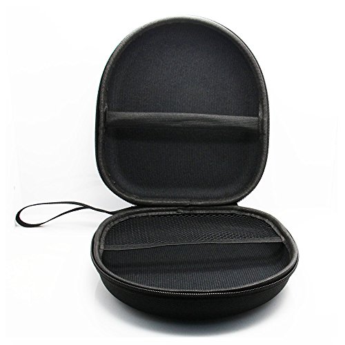 Kopfhörer Tasche für on Ear/Over Ear Headset, Ohrhörer Schutzhüllen Case, 21 x 18.5 x 6cm, schwarz Bild 2