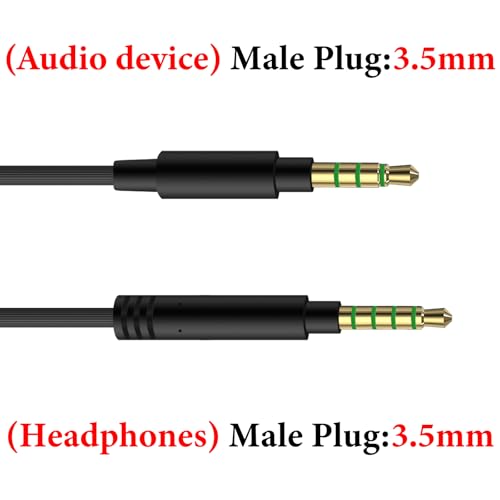 GEEKRIA Audio-Kabel kompatibel mit Astro A40 tr, A40, A30, A10 Gen 2, A10 Gaming-Headsets, Kabel 1/8" (3,5 mm) auf 3,5 mm, Stereo-Ersatzkabel (5,6 ft/1,7 m) Bild 3