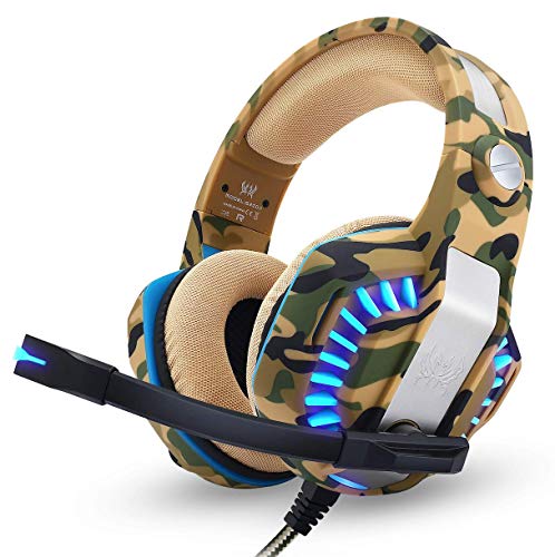 PS4 Headset Gaming Headset für Xbox One Kopfhörer mit Mikrofon Headset für Gaming Camouflage Bild 1